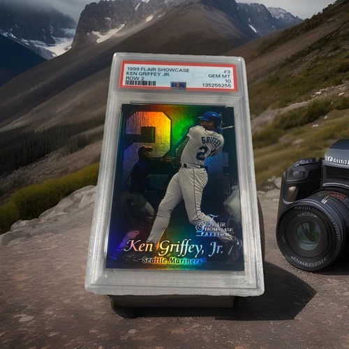 1999 Flair Showcase Row 2 ‘Passion’ #3 Ken Griffey Jr. Graded PSA 10 Gem Mint