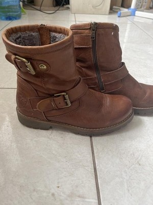 Women Panama Jack boots brown leather 37 #C06Q