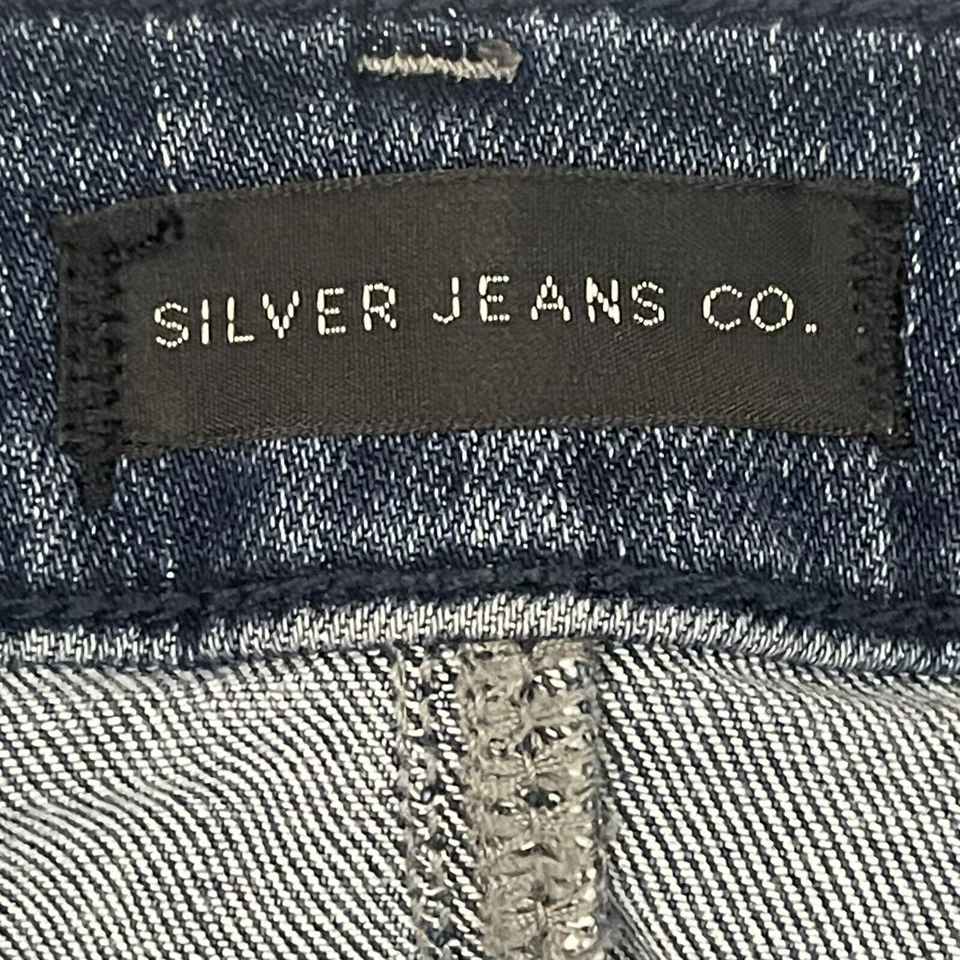Silver Jeans Co Elyse Slim Boot Jeans Women’s 22W 31L Indio Blue Stretch Denim - Image 2 of 4