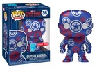 Funko Pop! Captain America (Blue, Artist Series, No Stack) 36 - Target Exclusive
