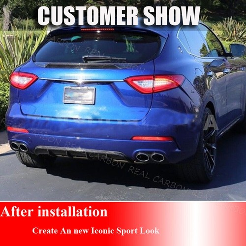ALERÓN TRASERO TRASERO MEDIO DE CARBONO REAL PARA MASERATI LEVANTE 2016-20 ALA VENTANA - Imagen 7 de 17