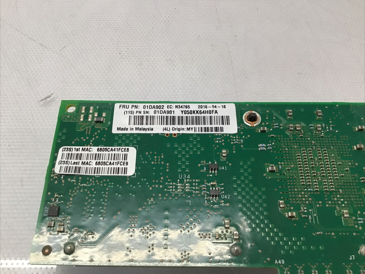 Lenovo IBM Intel X710-DA2 Dual Port 10GB SFP+ PCIe PCI-E 01DA901