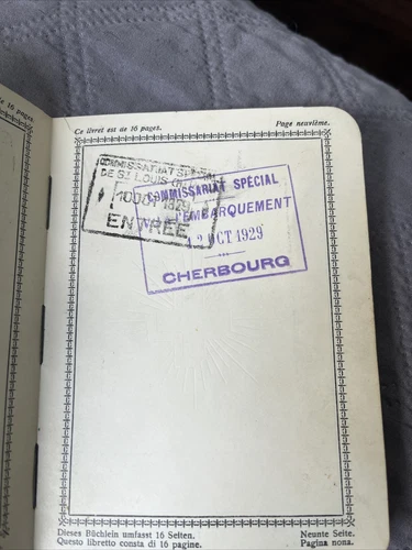 ANTICO LIBRETTO PASSAPORTO SVIZZERO,SUISSE,DATATO 1930 con francobolli scaduti - Foto 8 di 10