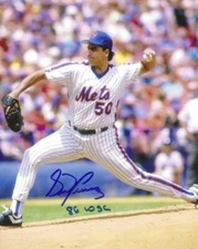 Autographed 8x10 SID FERNANDEZ "86 WSC" New York Mets photo  with COA