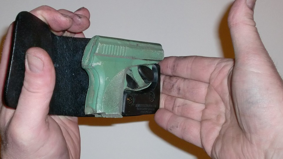 Is this leather holster design safe for a backpack pocket