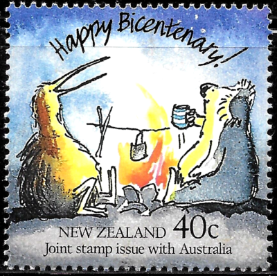 オーストラリア　ニュージーランド　記念 New Zealand 1988 Australia Bicentenary JOINT STAMP 40c MNH VF | eBay