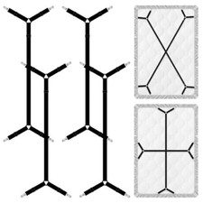 4 Pcs Bed Sheet Straps for Twin/Full/Queen/King Size, Adjustable Fitted Sheet