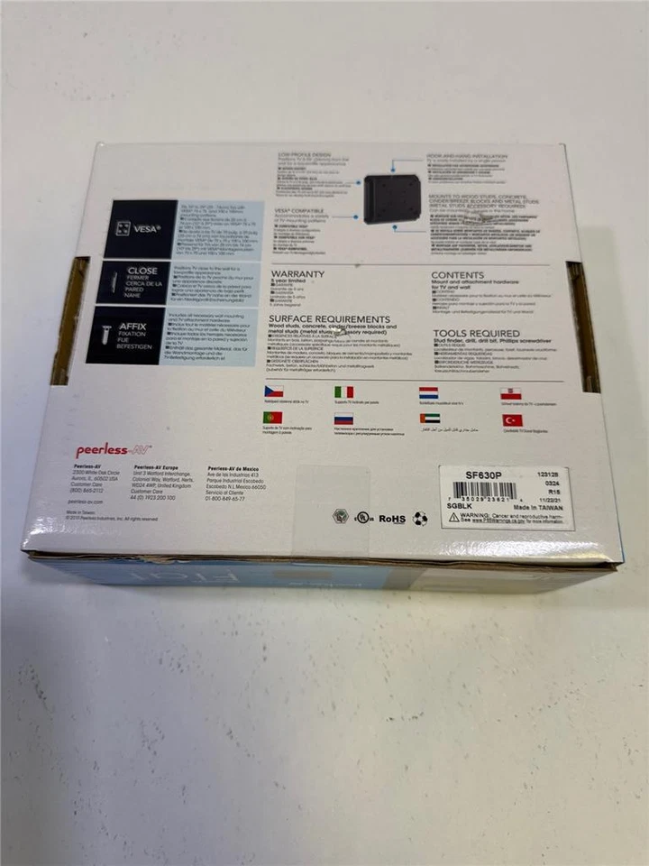 NUEVO Peerless-AV Smart Mount Flat TV Montaje en Pared 10"-29" SF630P SGBLK Foto 2 de 2