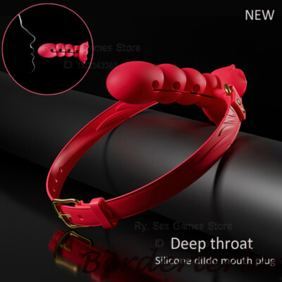 Mouth Ball Deep Throat Mouth Exercise SM Adjustable Rose Mouth Silicone Plug