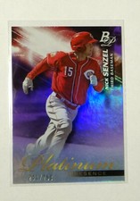 2017 Bowman Platinum Presence #PP-1 Nick Senzel Purple #d/250 Cincinnati Reds 