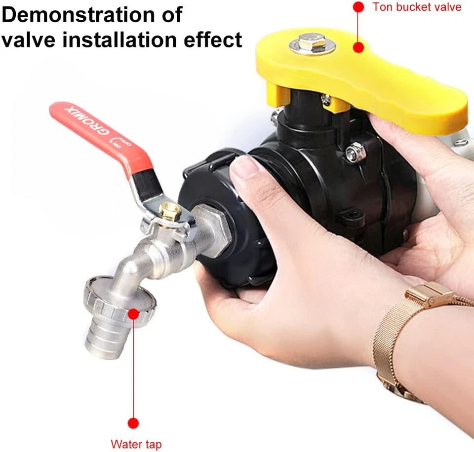 Robinet Raccord Avec Adaptateur 3/4" S60x6 Pour Cuve 1000 L Récupérateur D'eau - Photo 2/4