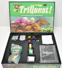 Triquest Horse Racing Board Game 2006 electronic New Open Box Tape on Corners
