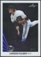 2015 Leaf 25th Baseball #CF2 Carson Fulmer 1990 Leaf 25th Clear Auto Blue #/25