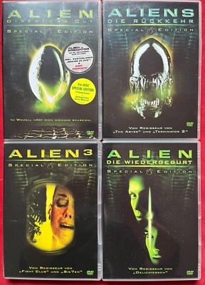 4 x DVD '' ALIEN  1 - 2 - 3 - 4 '' Sammlung SET - Sigourney Weaver ALIENS