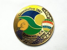 2007 GeocoinFest LE - Temecula CA - Ant. Gold Finish - New Unactivated Geocoin