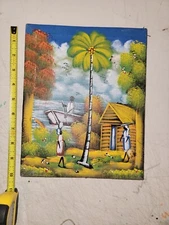 Haitian Painting by Frants outsider Modern Expressionist primative