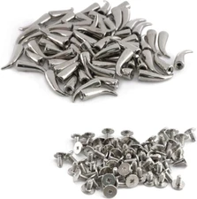 30 Sets Cat Claw Spikes and Studs 7X21Mm Snap Rivet for DIY Crafts and Ornaments
