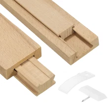 4 Set Wooden Drawer Slides, 15-3/4 (40 CM) with Plastic Slide Glide Bracket