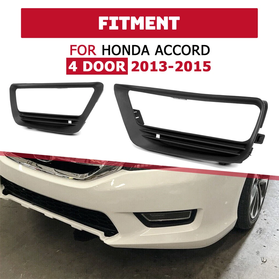 For 2013 2014 2015 Honda Accord LX EX EX-L Fog Light Cover Trim Bezel Pair - Изображение 3 из 4
