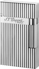 ST DUPONT LIGNE LINE 2 VERTICAL LINES SILVER LIGHTER 16817 016817 **NEW**