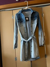 Fashion Nova Kelston Denim Mini Dress Sz M NEW WITH TAGS medium wash