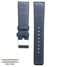 22 to 34 MM Genuine Leather Watch Band fits Diesel Watches Black and Brown Strap