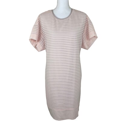 J. Crew Women's Pink Shutter Pleated Chiffon Shift Dress Size 12 Cocktail  Dressy | eBay