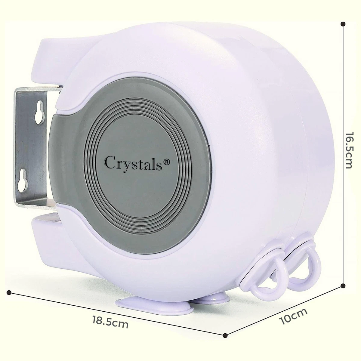 30m Retractable Clothes Reel Double Washing Line Wall Mounted Outdoor
