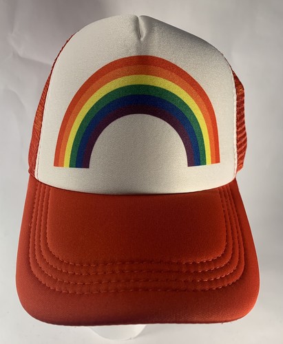 Unbranded Accessories Rainbow Pride Foam Trucker Mesh Snapback Cap Hat EUC
