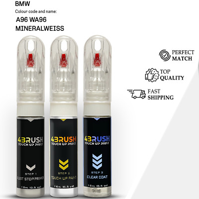 for BMW A96 WA96 MINERALWEISS Touch Up Paint Scratch Repair Remove Kit Set Pen 