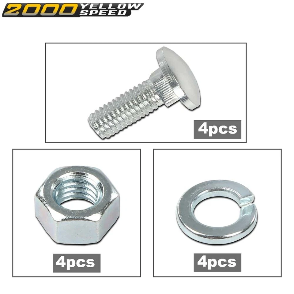 4Pcs Fit For Ford 7/16-14x1-1/4" Capped Round Head Front Rear Bumper Bolts Foto 3 de 4