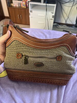 Brown Pleather High Quality Purse. Large Strap Bag
