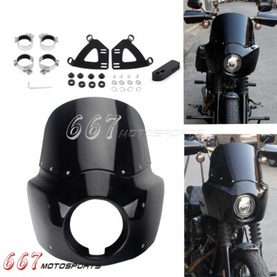 For Harley Dyna Low Rider Street Bob 06-17 Front Fairing Kit w/ Extension Block