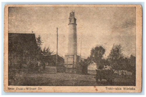 1916 New Troki-Wilnaer Str. Troki Ulica Wilenska Lithuania Posted Postcard - Picture 1 of 3