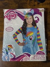 My Little Pony Rainbow Dash Long Sleeve Shirt Halloween Costume Child S/M 8-10yr
