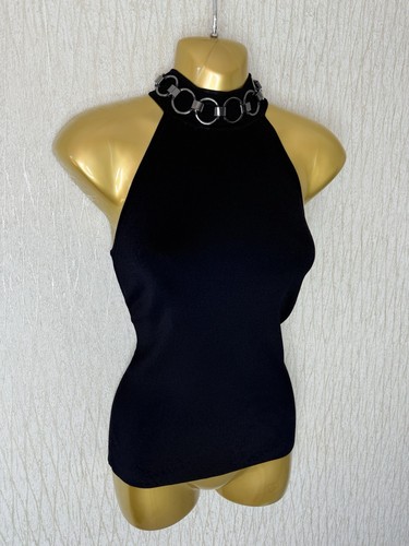 Top KAREN MILLEN - Taille 38 (UK10) - Noir - Occasion Très Bon État