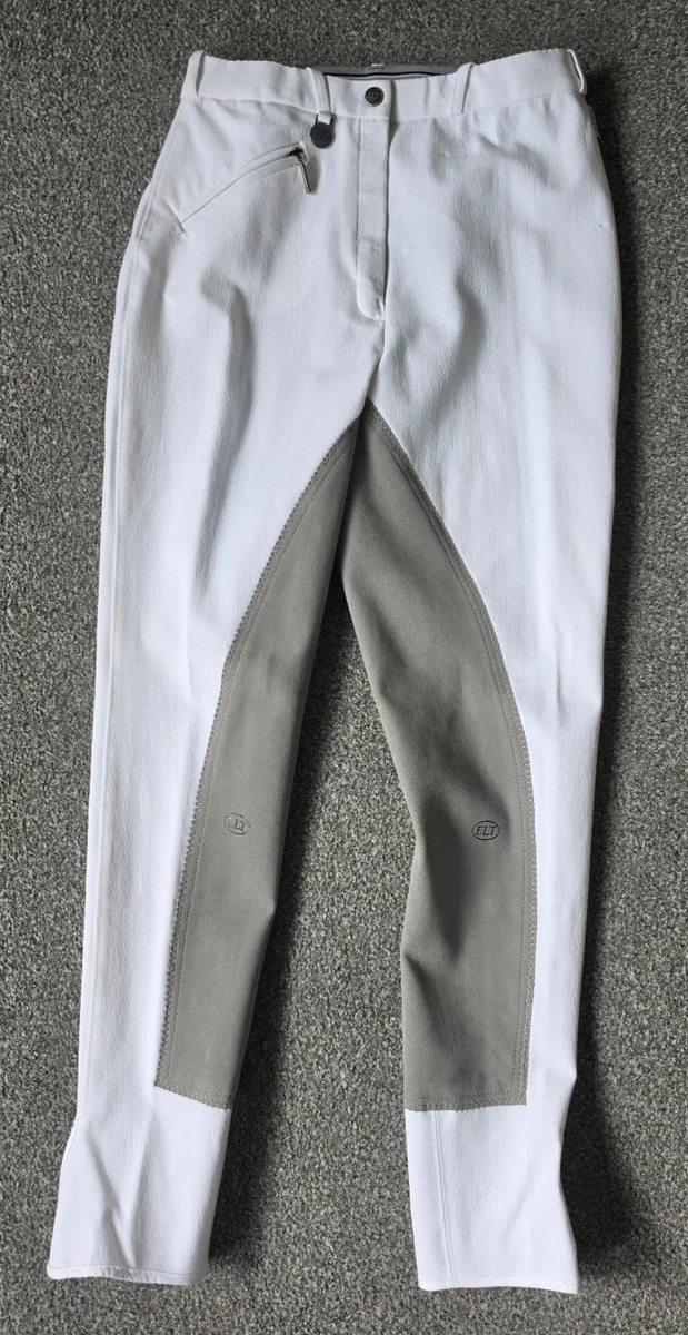 ELT Reithose "Micro" mit Vollbesatz Damen weiß/grau Turnier Gr. 36 NEU