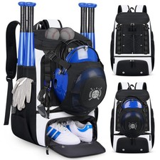 Baseball Bag Lightweight Softball 40L Large Backpack Shoe Compartment Helmet