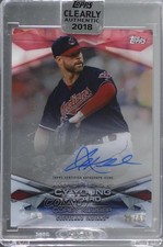 2018 Topps Clearly Authentic Award Winners Red 20/50 Corey Kluber Auto 6kg