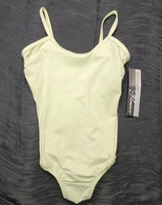 Body Wrappers Green Premiere Collection Camisole Leotard Open Crisscross Sz 8/10