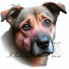 Digital Art Image Pencil Drawing Style Animals Dogs Wallpaper Desktop Background