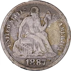 1887-S 10c Seated Liberty Dime ~ Fine Details
