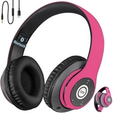 Bluetooth Headphones Over Ear, Wireless and Wired Foldable Headset Built-in M...