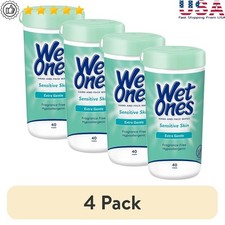 Sensitive Skin Hand Wipes Hypoallergenic Unscented 40 Count Canister Daily Use