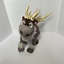 Disney Parks Frozen Sven Plush Reindeer Poseable Stuffed Animal Authentic 17"
