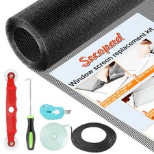 Window Screen Door Repair Kit, 48" x 177" Screen Door Mesh Replacement Kit, D...