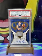 2018 Luka Doncic Crown Royal Rookie Jersey Patch Auto Prime #13/25 PSA 8 NBA RC