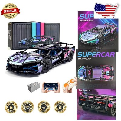 Advanced RC Racing Car Building Kit 1314pcs, Motors & Battery Included