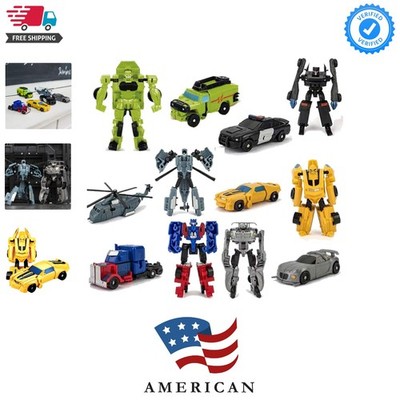 6 PCS Car Robot Toys, Mini Action Figure, Deformation Robot for Kids 5~12