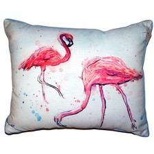 Betsy Drake Funky Flamingos Extra Large Pillow 20 X 24